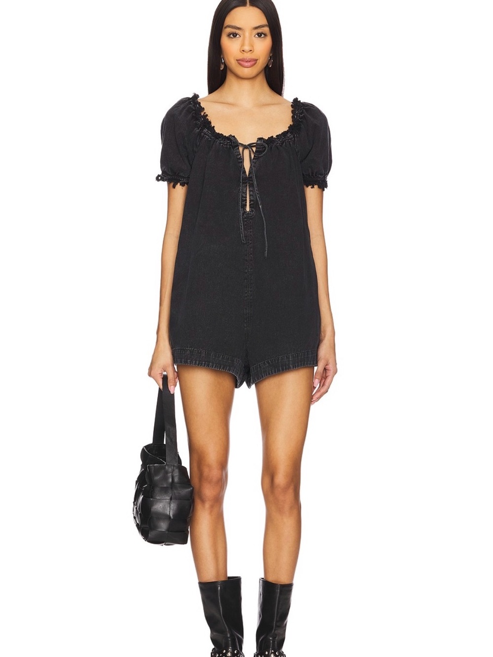 WE THE FREE DAISY DENIM ROMPER